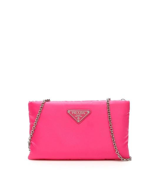 Prada Cr New Pouch Pink Nylon Clutch