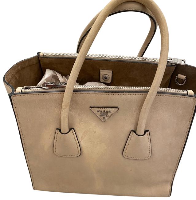 Prada Cream Leather Satchel