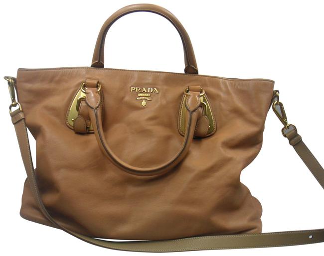 Prada Crossbody Cervo Antik Leather Deerskin Satchel
