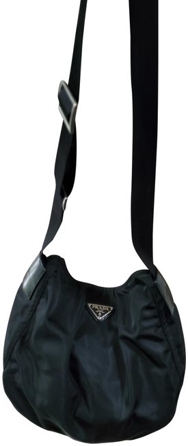 Prada Crossbody In Black Nylon Hobo Bag