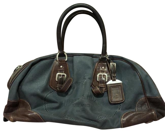Prada Denim Mix Leather Satchel