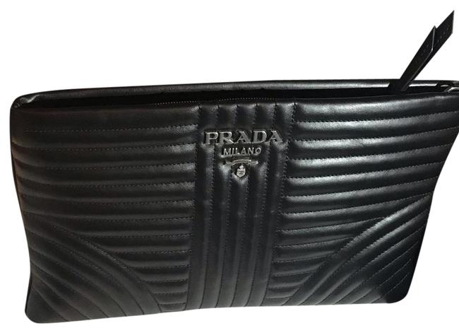 Prada Diagramme Leather Clutch