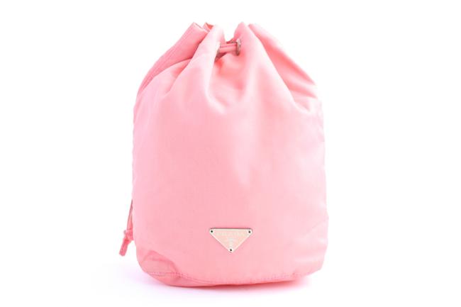 Prada Bucket Drawstring Pouch 13pr0306 Pink Nylon Satchel