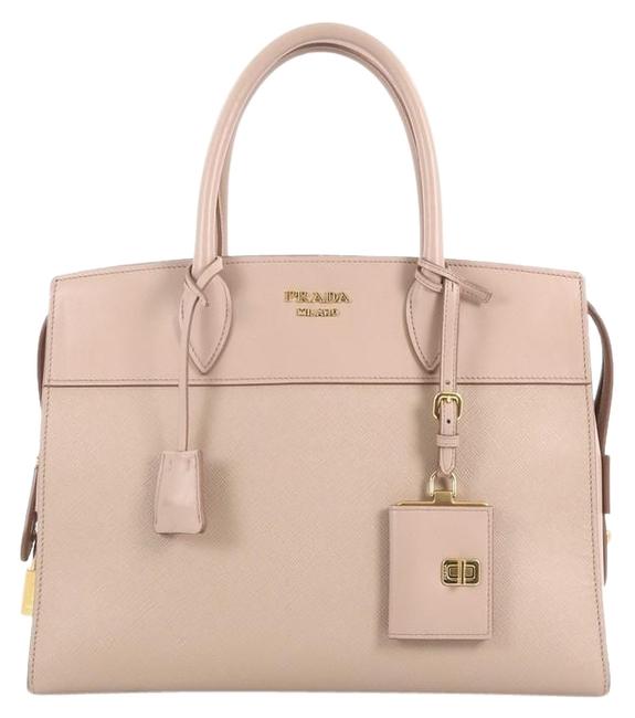Prada Esplanade Handbag Saffiano Medium Brown Leather Satchel
