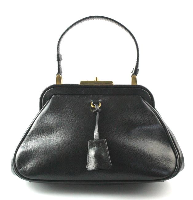 Prada Frame Small Black Leather Satchel