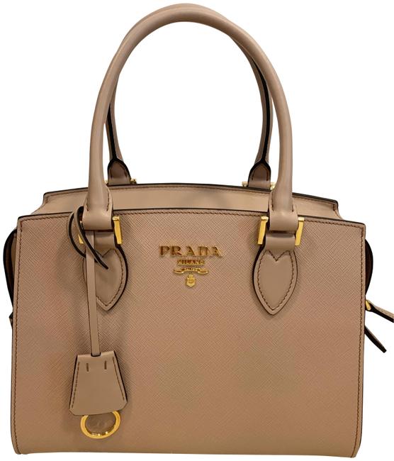 Prada Galleria Cameo Saffiano Leather Satchel