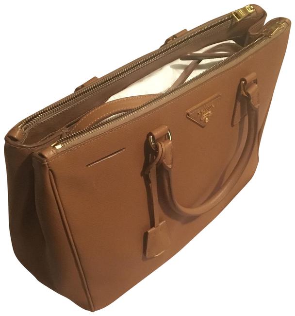 Prada Galleria Lux Caramel Leather Satchel