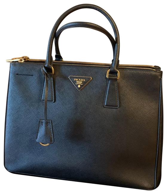Prada Galleria Medium Saffiano Black Leather Satchel