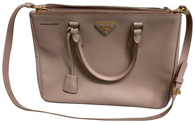 Prada Galleria Medium Tote Cammeo Saffiano Leather Satchel