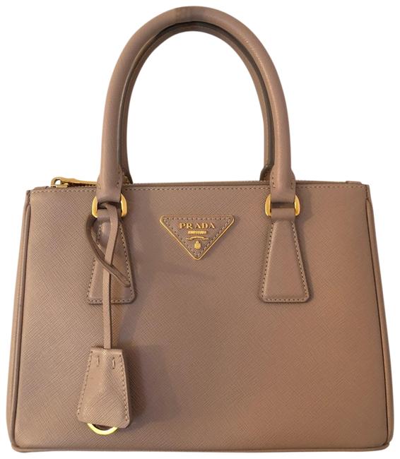 Prada Galleria Saffiano 1ba896 Cammeo Leather Satchel