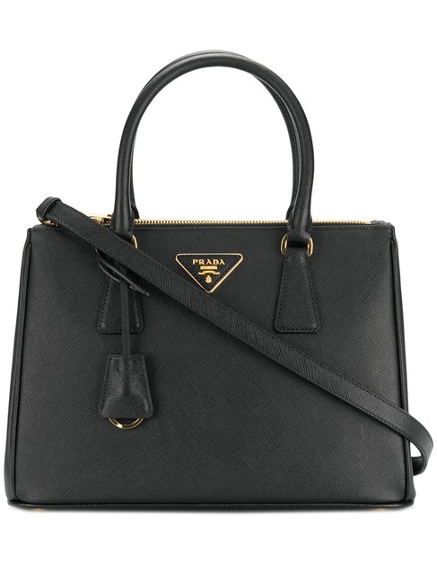 Prada Galleria Medium Black Saffiano Leather Satchel