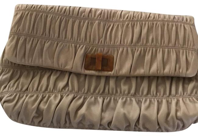 Prada Gaufre Giant Beige Lether Clutch