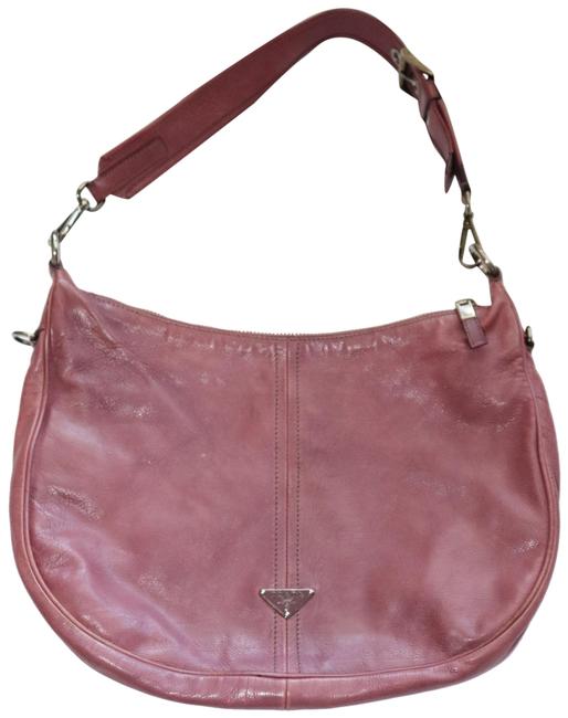 Prada Genuine Violet Leather Hobo Bag