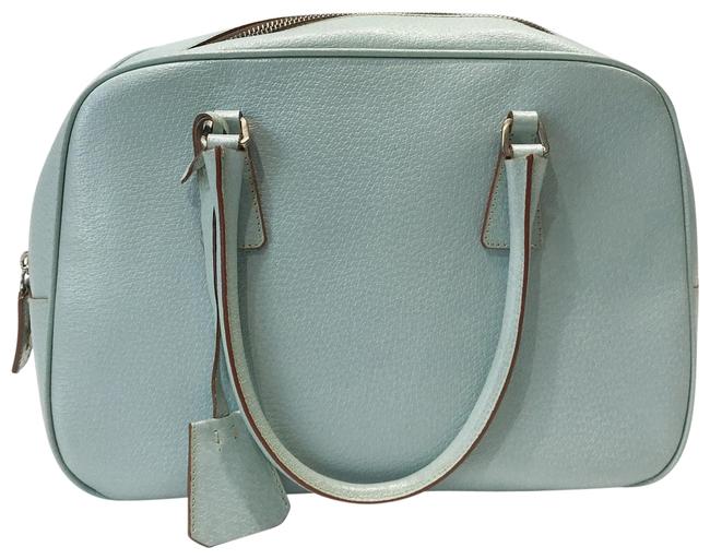 Prada Glacier Doctor Blue Leather Satchel