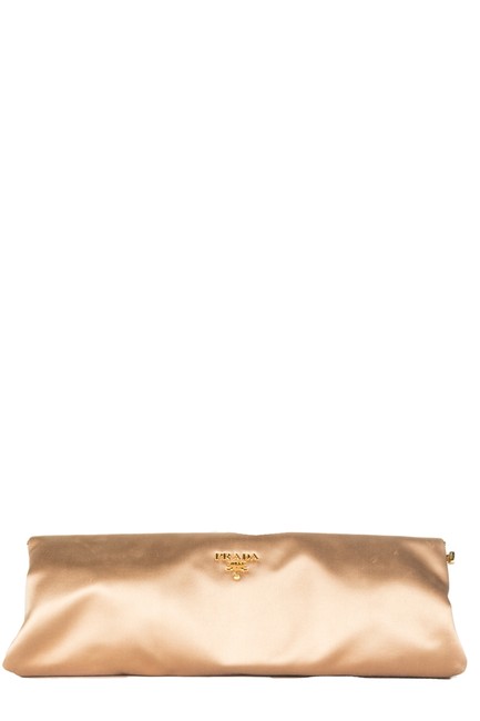 Prada Gold Satin Clutch