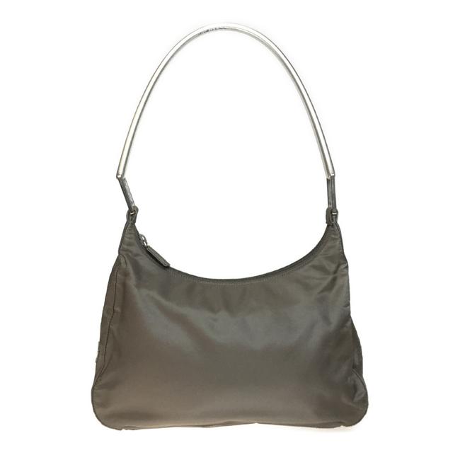 Prada Handbag Khaki Nylon Satchel