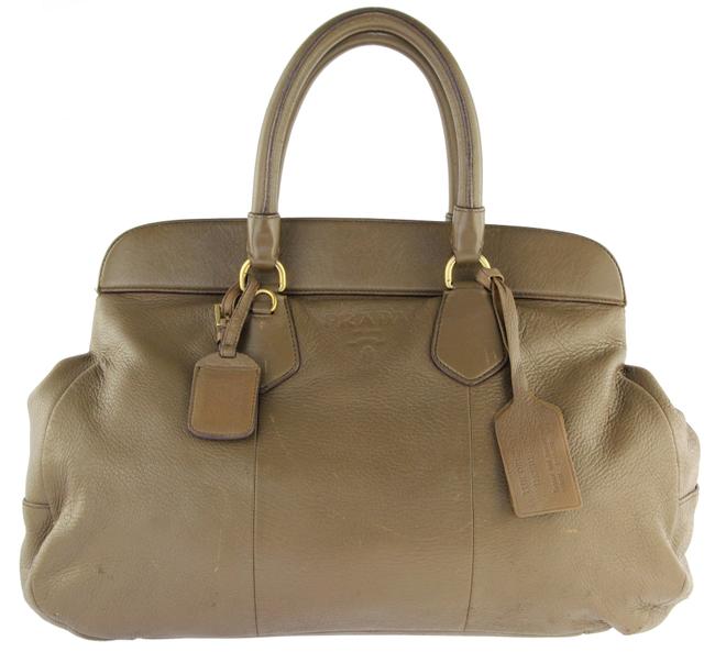 Prada Large Brown Leather Satchel