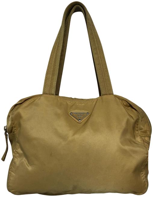 Prada Lion Brown Nylon Satchel