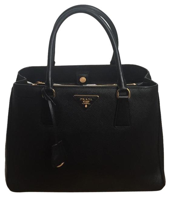 Prada Lux Black Saffiano Leather Satchel