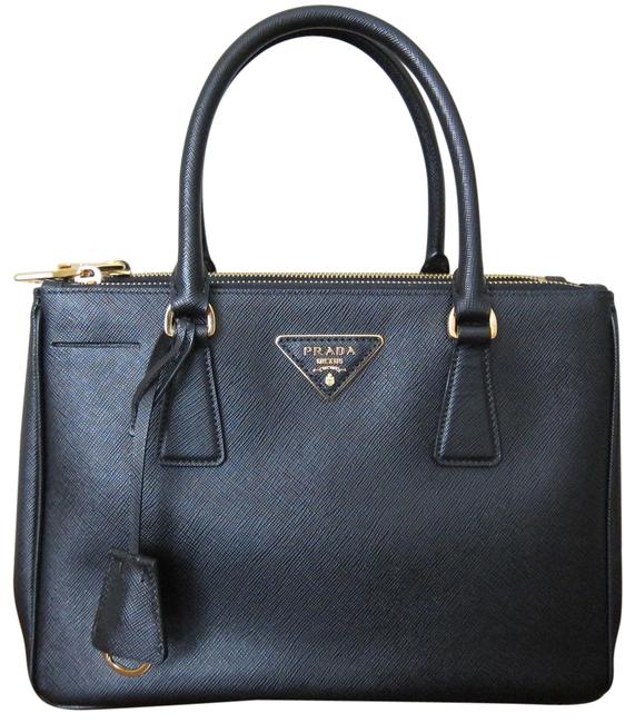 Prada Lux In Black Saffiano Leather Satchel
