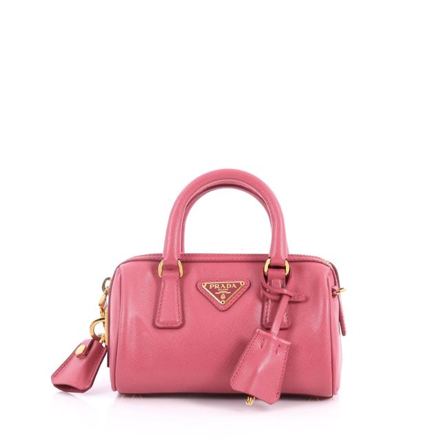 Prada Lux Mini Convertible Pink Leather Satchel