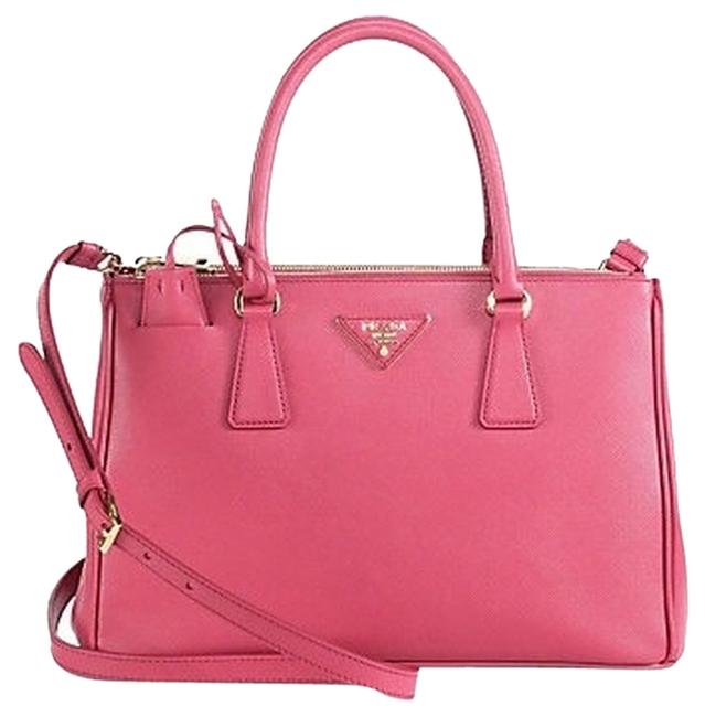 Prada Lux Saffiano Peonia Pink Leather Satchel