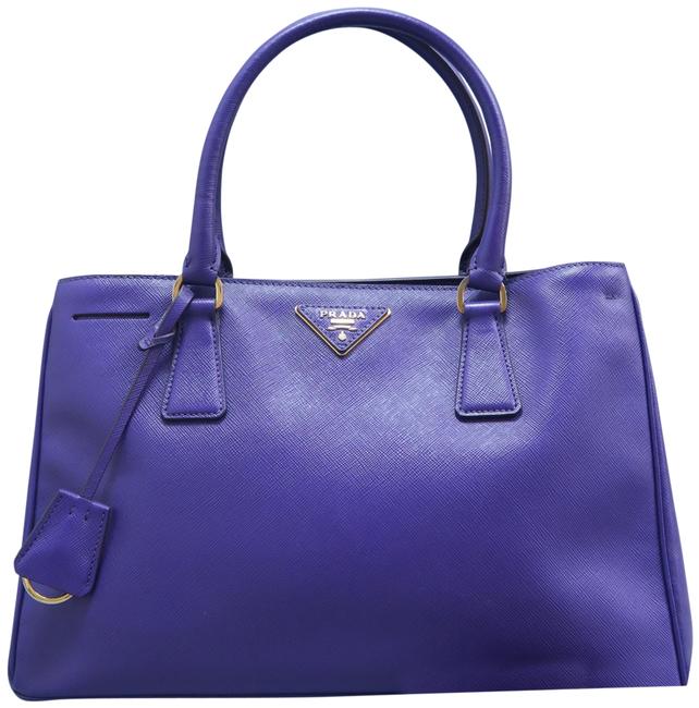 Prada Lux Small Saffiano Purple Calfskin Leather Satchel