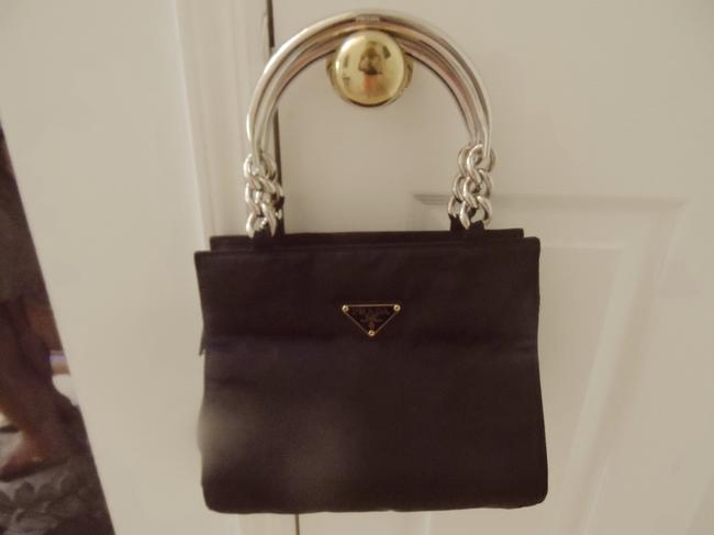 Prada M604 Black Canvas Satchel