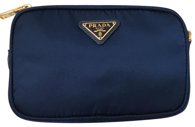 Prada Messenger Small and Wristlet 1n1861 Royal Tessuto Nylon Clutch