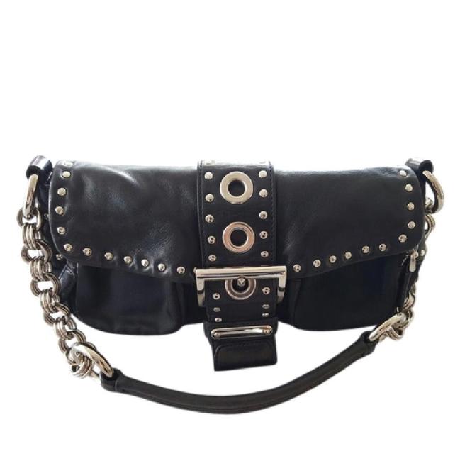 Prada Shoulder Bag Mini Chain Black Clutch