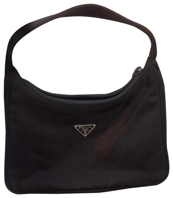 Prada Mini Dark Purple  Brownish Nylon Hobo Bag