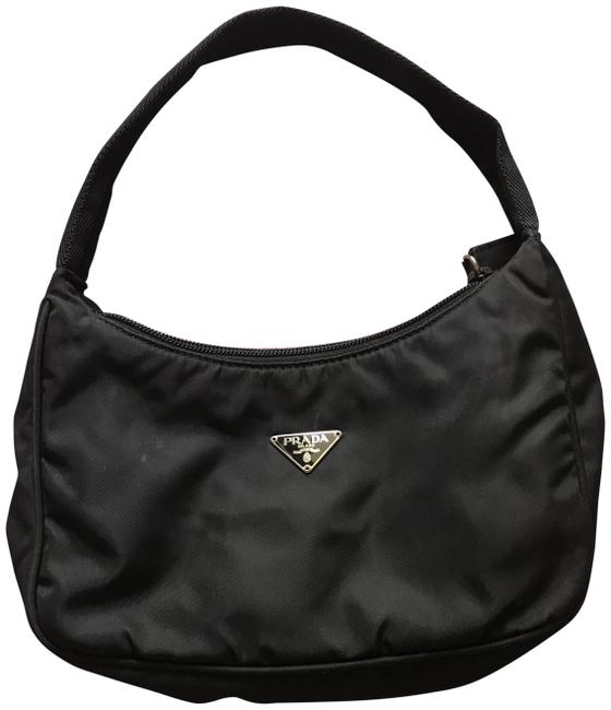 Prada Shoulder Mini Tessuto Black Nylon Hobo Bag