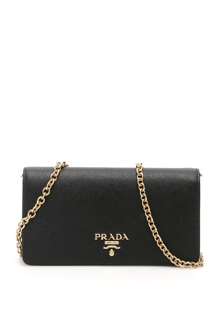Prada Minibag with Chain Black Clutch