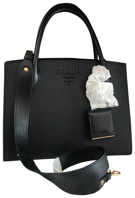 Prada Monochrome 1ba155 Black Satchel