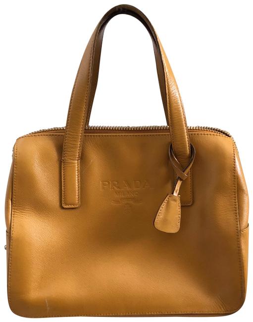 Prada Mustard Leather Satchel