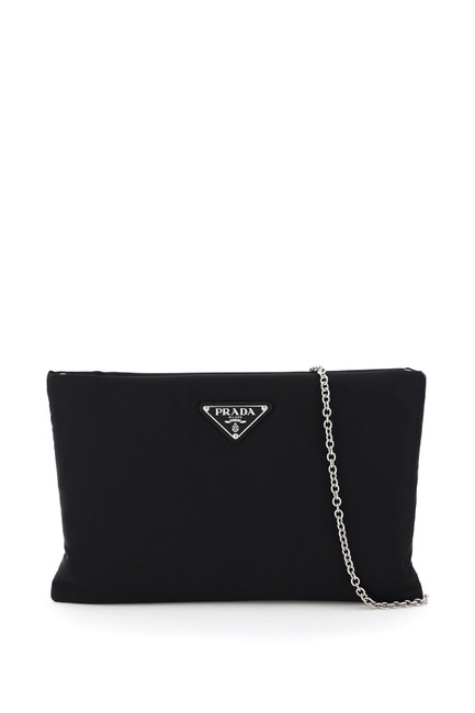 Prada Nylon Pouch Black Clutch