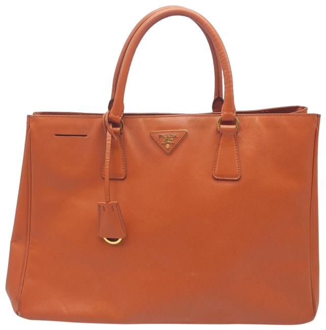 Prada Orange Leather Satchel