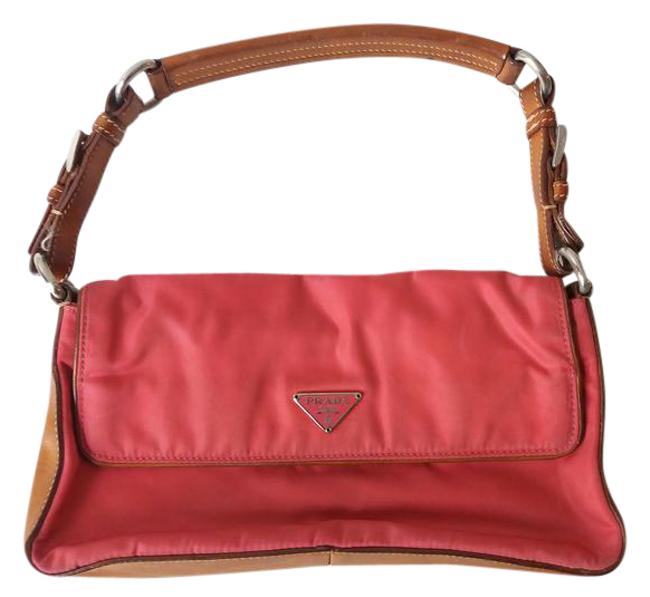 Prada Patent Leather Red Nylon Clutch