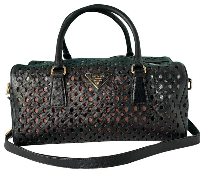 Prada Perforated Leather Convertible Satchel