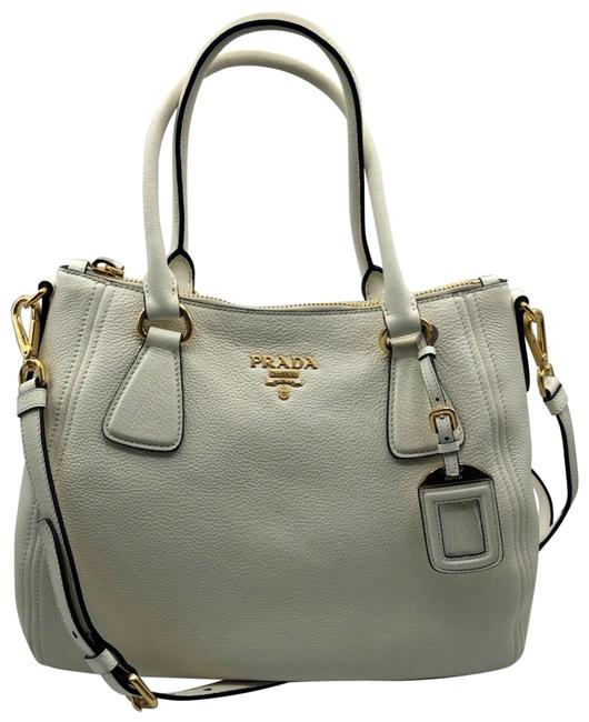 Prada Phenix Vitello White Leather Hobo Bag