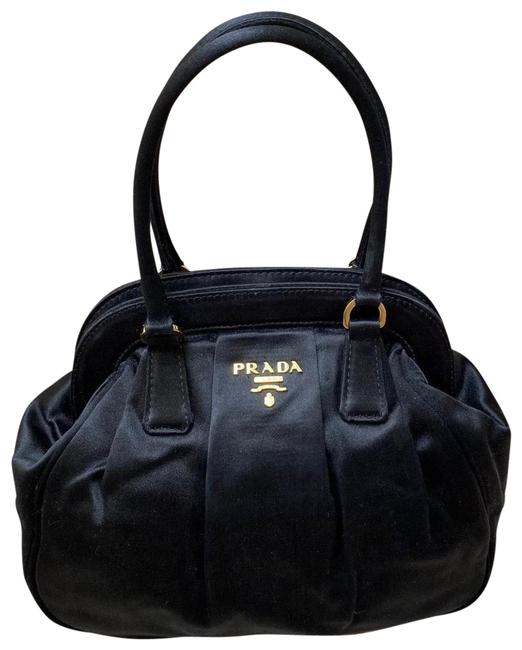 Prada Black Satin Satchel