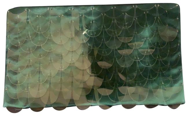 Prada Pochette Green Satin and Stones Clutch