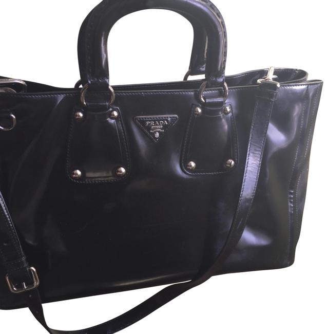 Prada Polished Leather Satchel