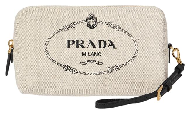 Prada Printed Canvas Cosmetics Case Clutch