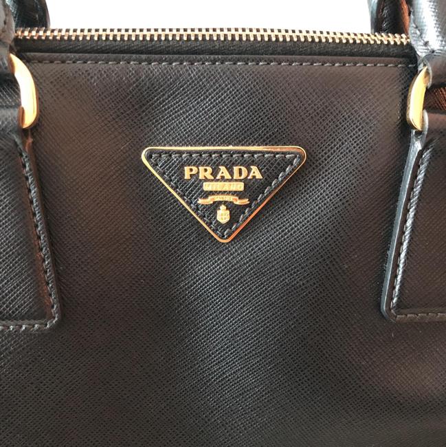 Prada Promenade Medium Black Saffiano Leather Satchel