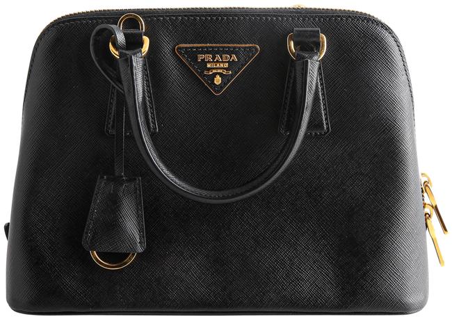 Prada Promenade Small Black Saffiano Leather Satchel
