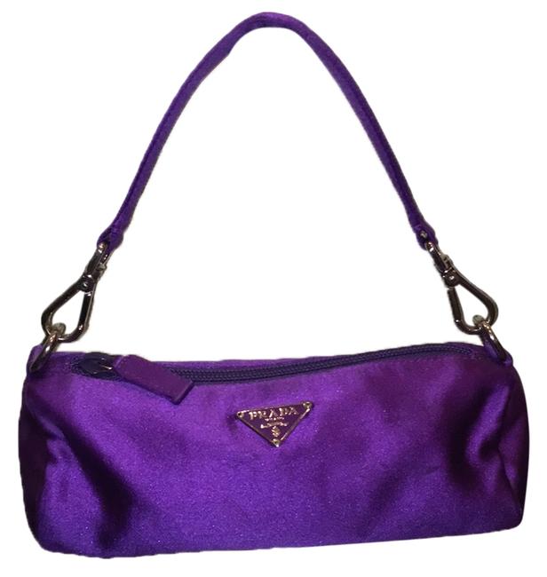 Prada Purple Satin Clutch