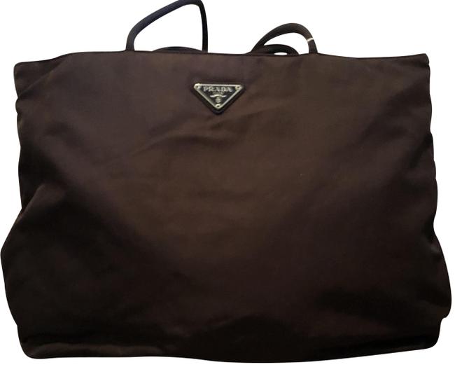 Prada Purse Dark Brown Fabric Hobo Bag