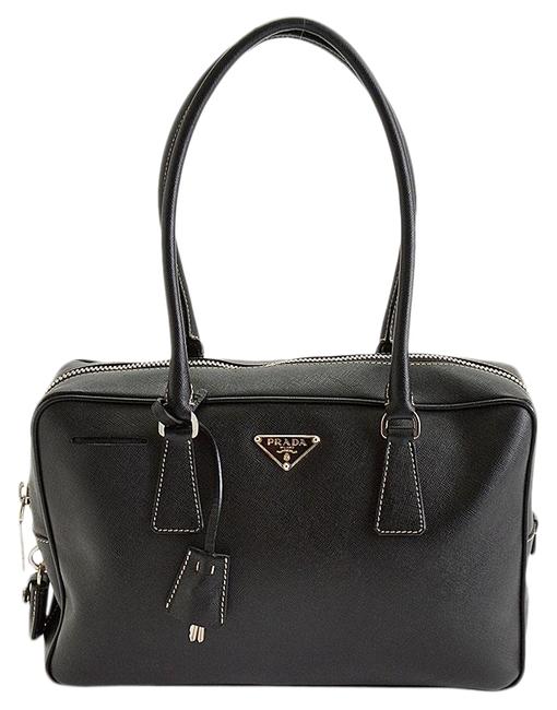 Prada Rdc10391 Saffiano Black Leather Satchel