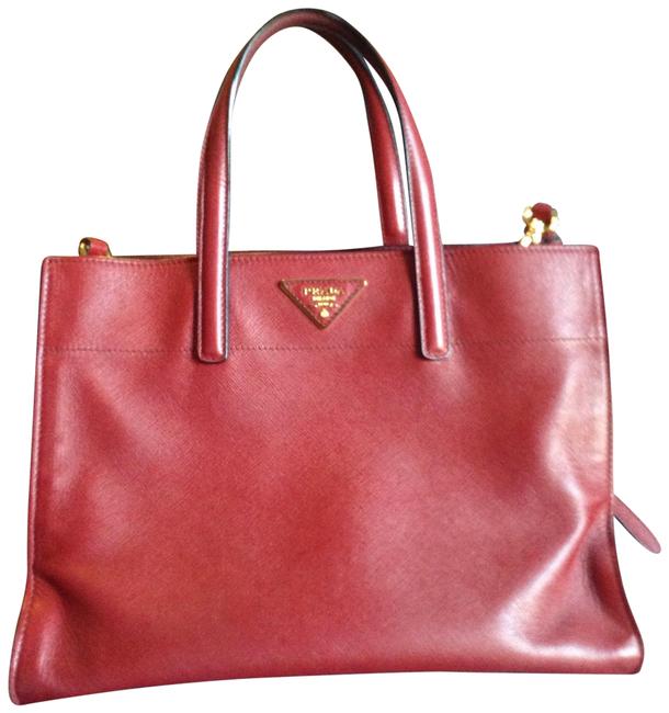 Prada Red Leather Satchel